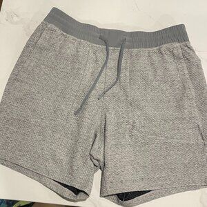 Lululemon Textured Double-Knit Cotton Shorts - Size L - 7” Inseam